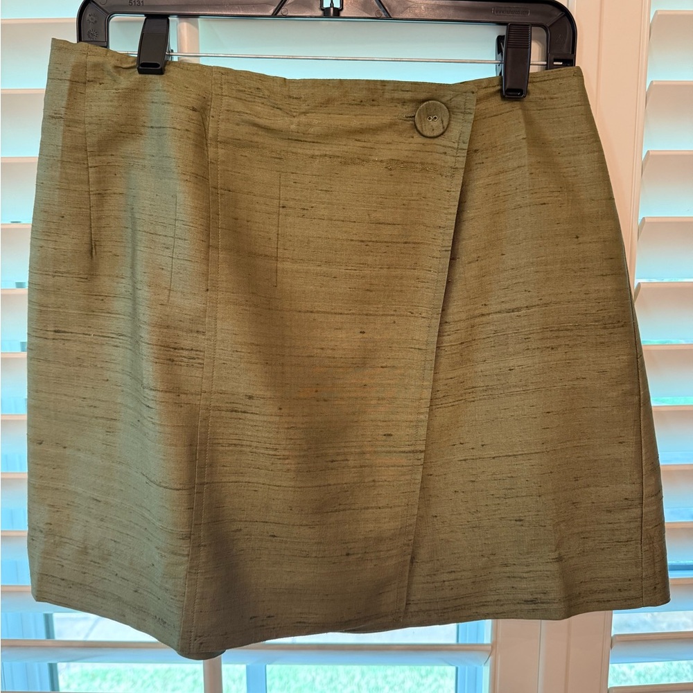 Julia Amory Olive Mini Park Avenue Skirt
